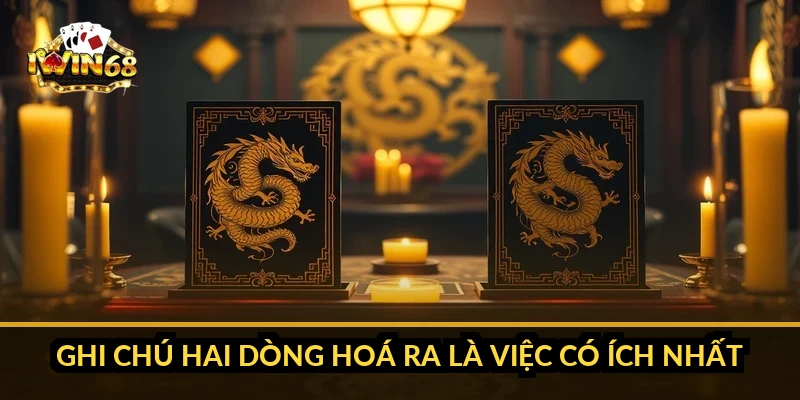 Ghi chú hai dòng hoá ra là việc có ích nhất